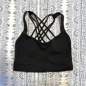 Black Lululemon Energy Bra Size 6